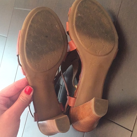 FREE W PURCHASE: Franco Sarto Strappy Brown Heels - Picture 8 of 8